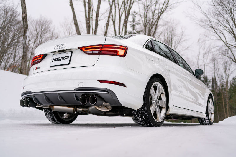 MBRP Armor Pro 304SS 3in Quad Split Rear Exit Exhaust System for 2015 - 2020 Audi S3/RS3