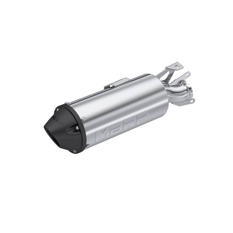 MBRP 2015 Polaris Hawkeye 325/Sportsman ETX: 5in Single Slip-On Performance Exhaust for Aggressive ATV Style
