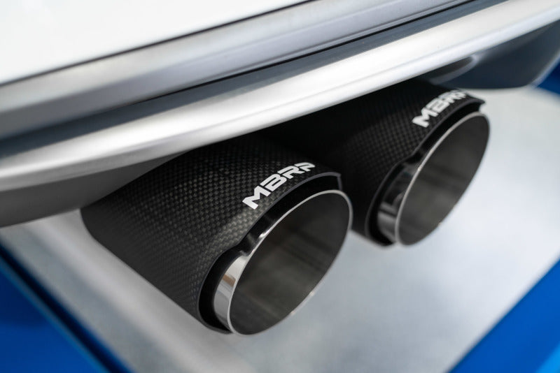 MBRP 2015 - 2020 Audi S3/RS3 Stainless Steel 3in Quad Split Rear Exit Exhaust with Carbon Fiber Tips - T304