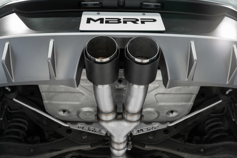 2019+ MBRP Hyundai Veloster Turbo Cat Back Exhaust - T304 Stainless Steel with Carbon Fiber Tip
