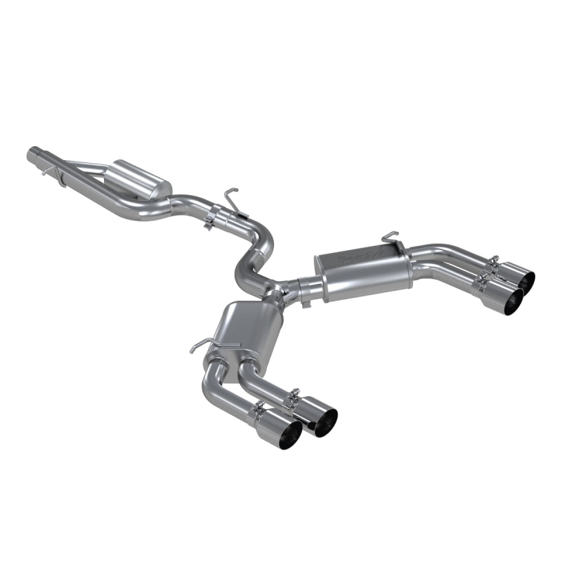MBRP Armor Pro 304SS 3in Quad Split Rear Exit Exhaust System for 2015 - 2020 Audi S3/RS3