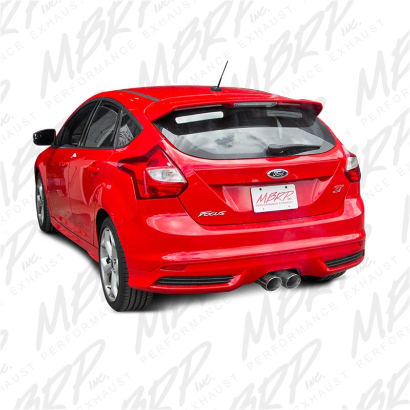 MBRP 2013 - 2018 Ford Focus ST 2.0L EcoBoost Dual Center Outlet AL 3in Cat - Back Exhaust System