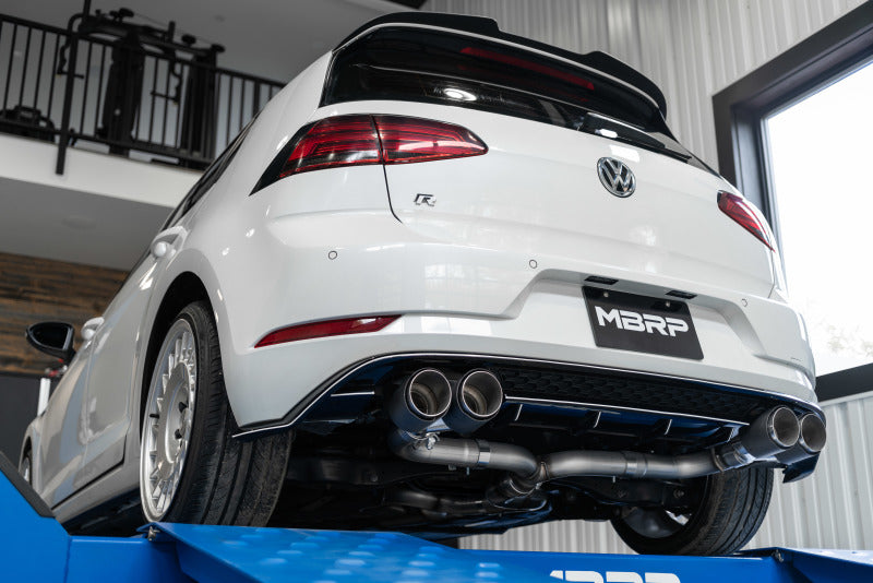 MBRP 2015 - 2019 VW Golf R MK7/MK7.5 3in T304 Cat Back Exhaust with Stunning Carbon Fiber Tips