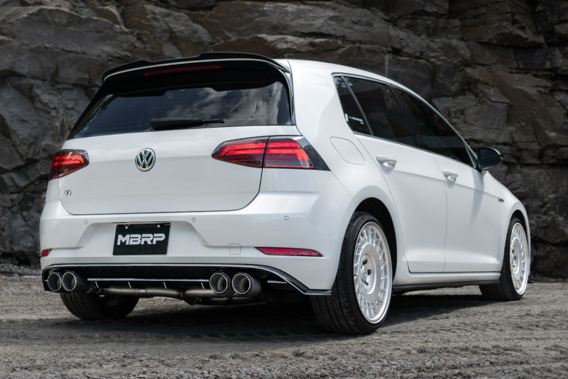 MBRP 2015 - 2019 VW Golf R MK7/MK7.5 3in T304 Cat Back Exhaust with Stunning Carbon Fiber Tips