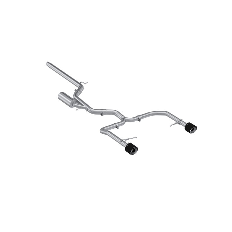 MBRP 2022 - 2024 VW Jetta GLI High - Performance 3in Cat Back T304 SS 2.5in Dual Split Rear Exhaust with Carbon Fiber Tips