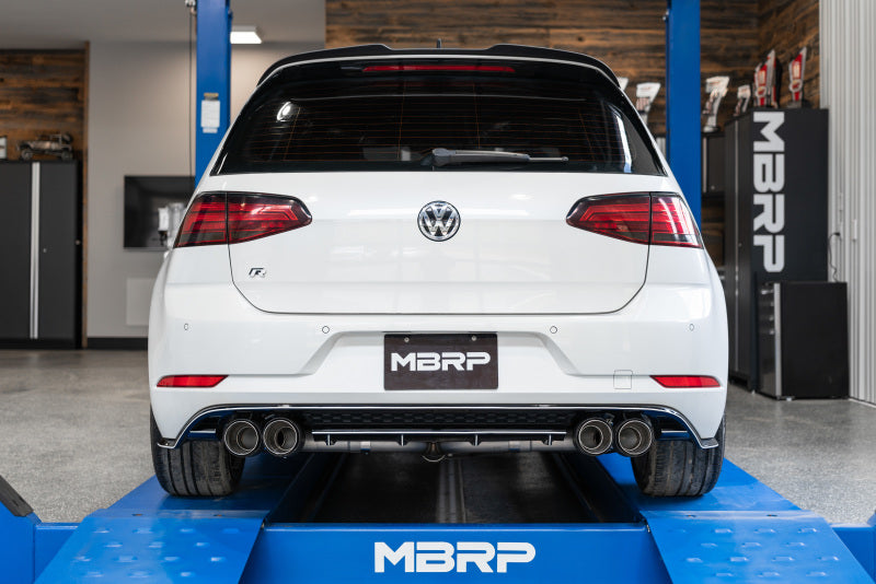 MBRP 2015 - 2019 VW Golf R MK7/MK7.5 3in T304 Cat Back Exhaust with Stunning Carbon Fiber Tips