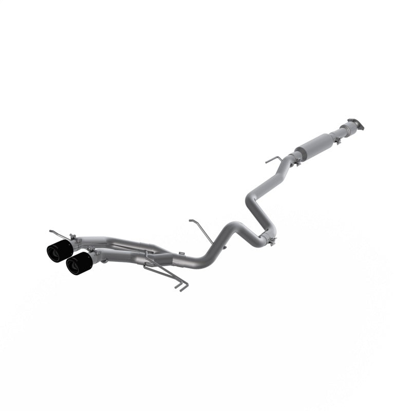 MBRP Turbocharged Exhaust for 2013 - 2018 Hyundai Veloster: Dual Exit T409 2 1/2in Cat Back with Carbon Fiber Tips