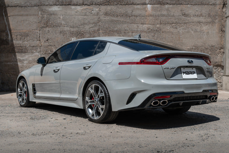 MBRP Premium 2.5in Cat Back Exhaust for 2018+ Kia Stinger 3.3L RWD/AWD - Dual Rear Exit, No Tips