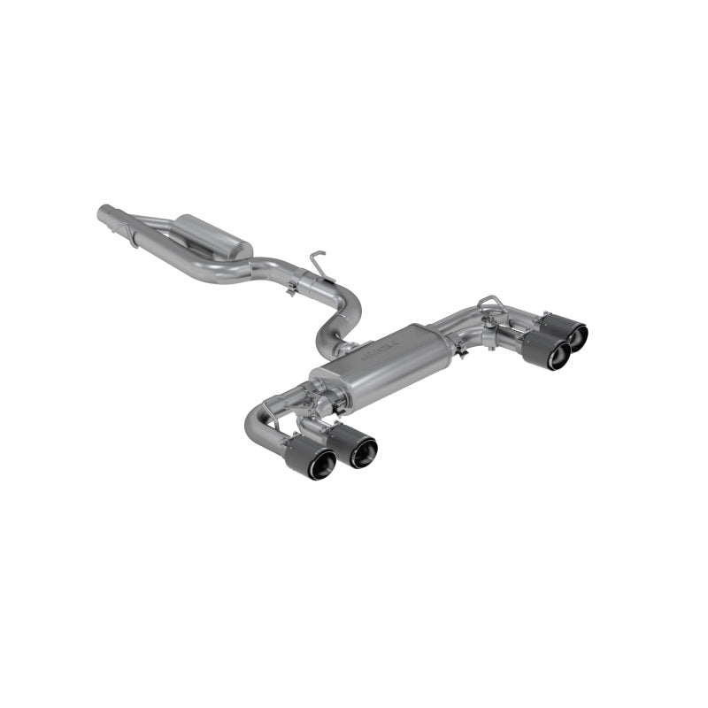 MBRP 2015 - 2019 Volkswagen Golf R 3-Inch Cat-Back Exhaust with 4-Inch OD Quad Carbon Fiber Tips (T304)