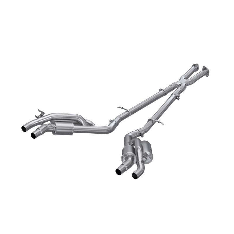 MBRP 2022 - 2023 Kia Stinger 3.3L T304 SS Cat - Back Exhaust: Dual Split Rear Quad Outlet with Factory Bezels