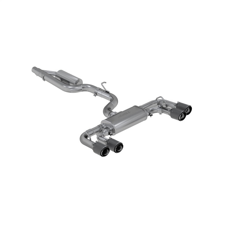 MBRP 2015 - 2019 Volkswagen Golf R 3-Inch Cat-Back Exhaust with 4-Inch OD Quad Carbon Fiber Tips (T304)