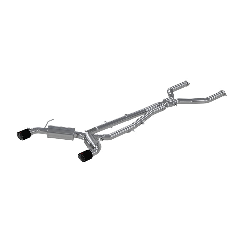 MBRP 16 - 19 Infiniti Q50 3.0L FWD/AWD 3in Cat Back Exhaust with Stunning 4.5in OD Carbon Fiber Tips - T304