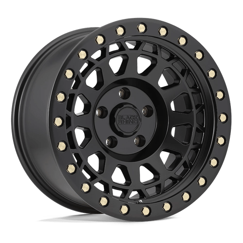 Black Rhino PRIMM Wheels: 17X9 Matte Black with Brass Bolts - Unleash Your Ride's Potential!