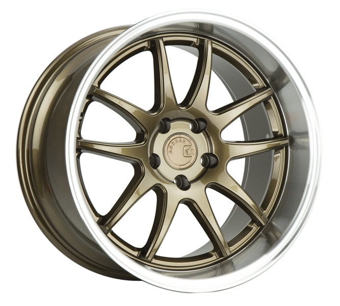 Stunning Aodhan DS02 Wheels - 18x10.5, 5x114.3, +22 Offset, 73.1 Center Bore, Bronze with Machined Lip!