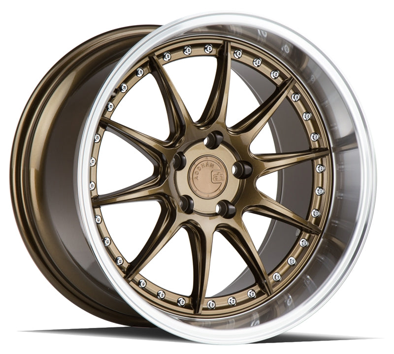 Aodhan DS07 19x11 Wheels: Stunning Bronze with Machined Lip!