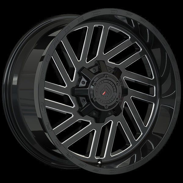 DAI Alloys Forged Wheels XR107 - Gloss Black Milled Edge, 20x10.0, 8x170 ET-12 125.1 - Upgrade Your Ride Now!