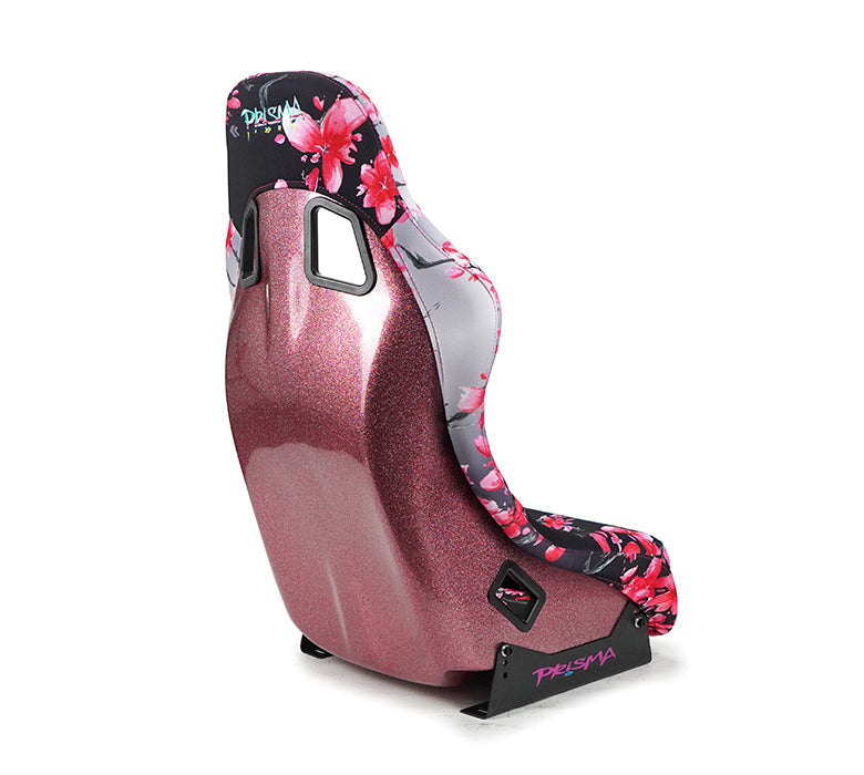 NRG FRP Bucket Seat PRISMA - SAKURA Edition: Vegan Luxury in Pink Pearl (Medium)