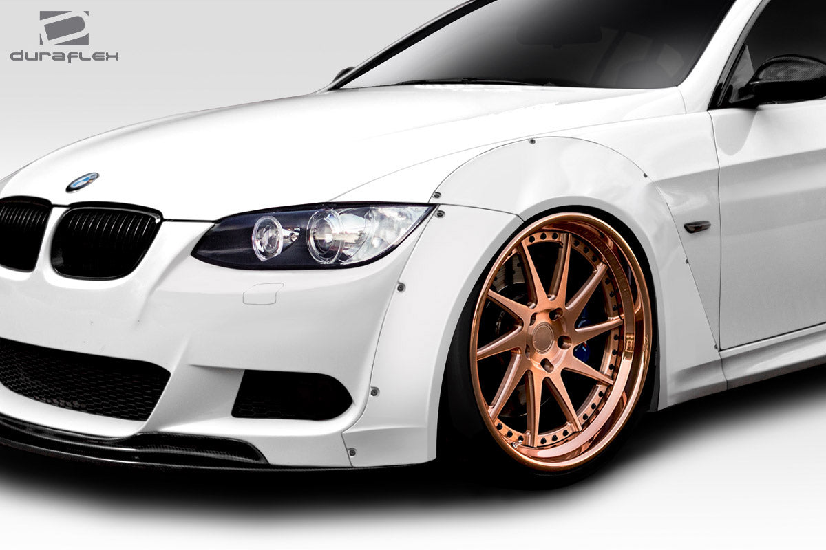 Revamp Your 2007 - 2013 BMW 3 Series E92/E93! Duraflex Circuit Wide Body Front Fender Flares (+65mm) - 4 Piece Set (Excl. M3)