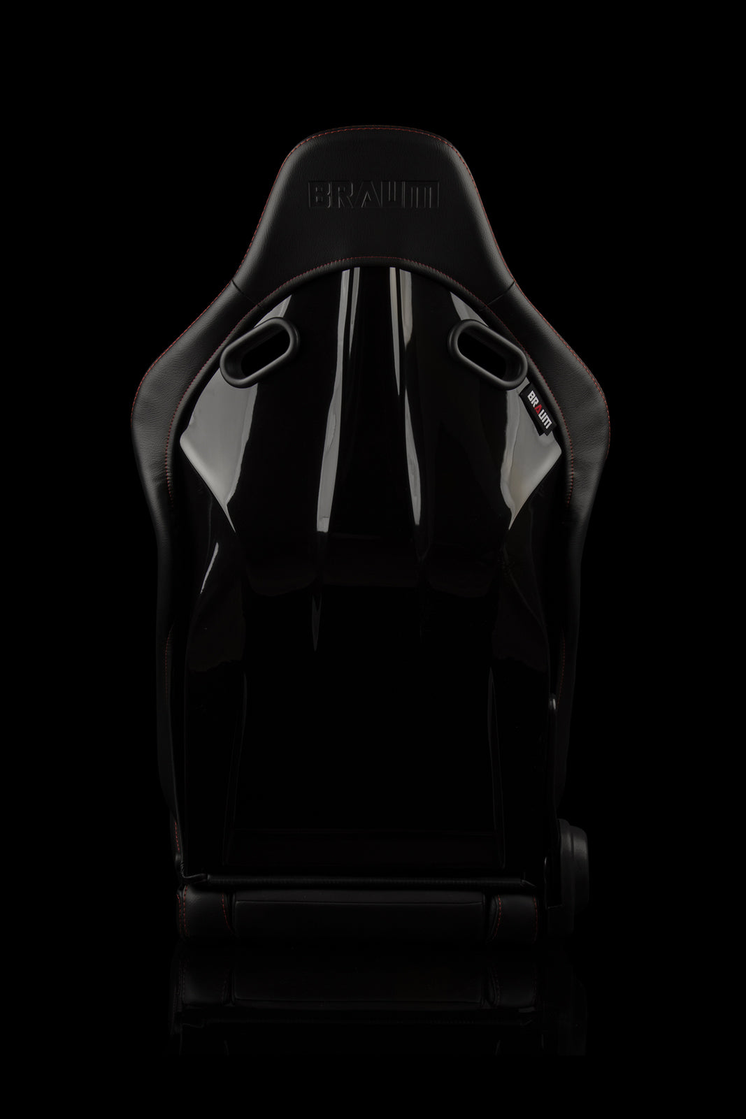 Braum Falcon-S Composite FRP Reclining Seats - Black with Red Stitching (Pair) - Enhance Your Ride Now!