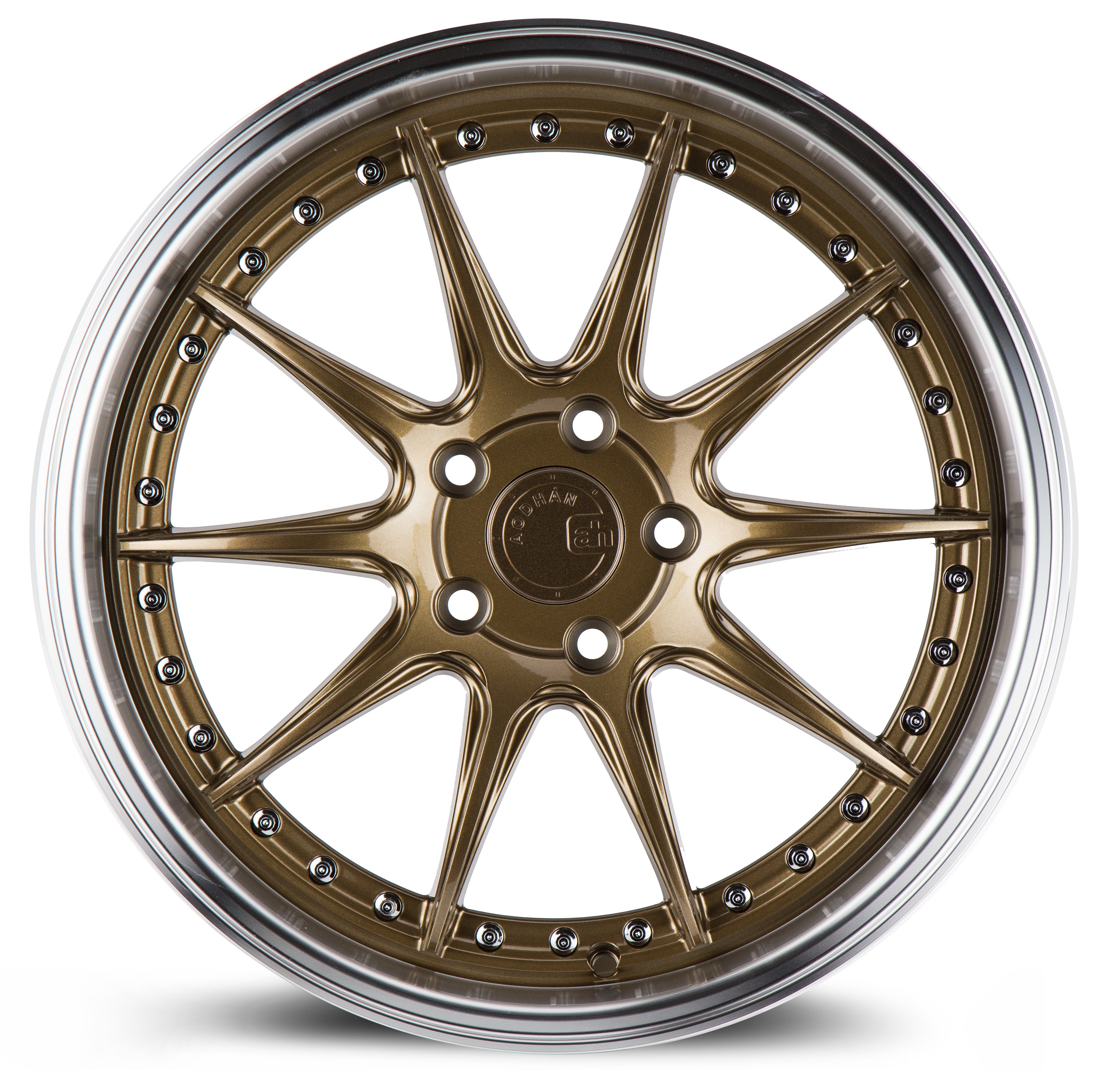 Aodhan DS07 19x8.5 5x114.3 +35 73.1 Stunning Bronze Wheels with Machined Lip - Upgrade Your Ride Now!