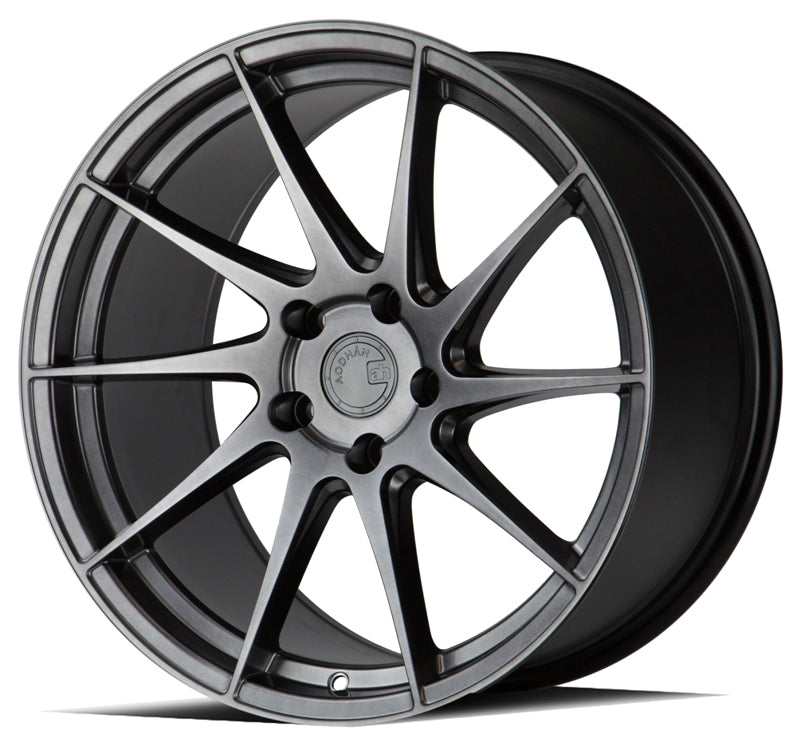 Aodhan AH09 18x9.5 5x112 +35 73.1 Hyper Black Wheels - Perfect for Your Ride!