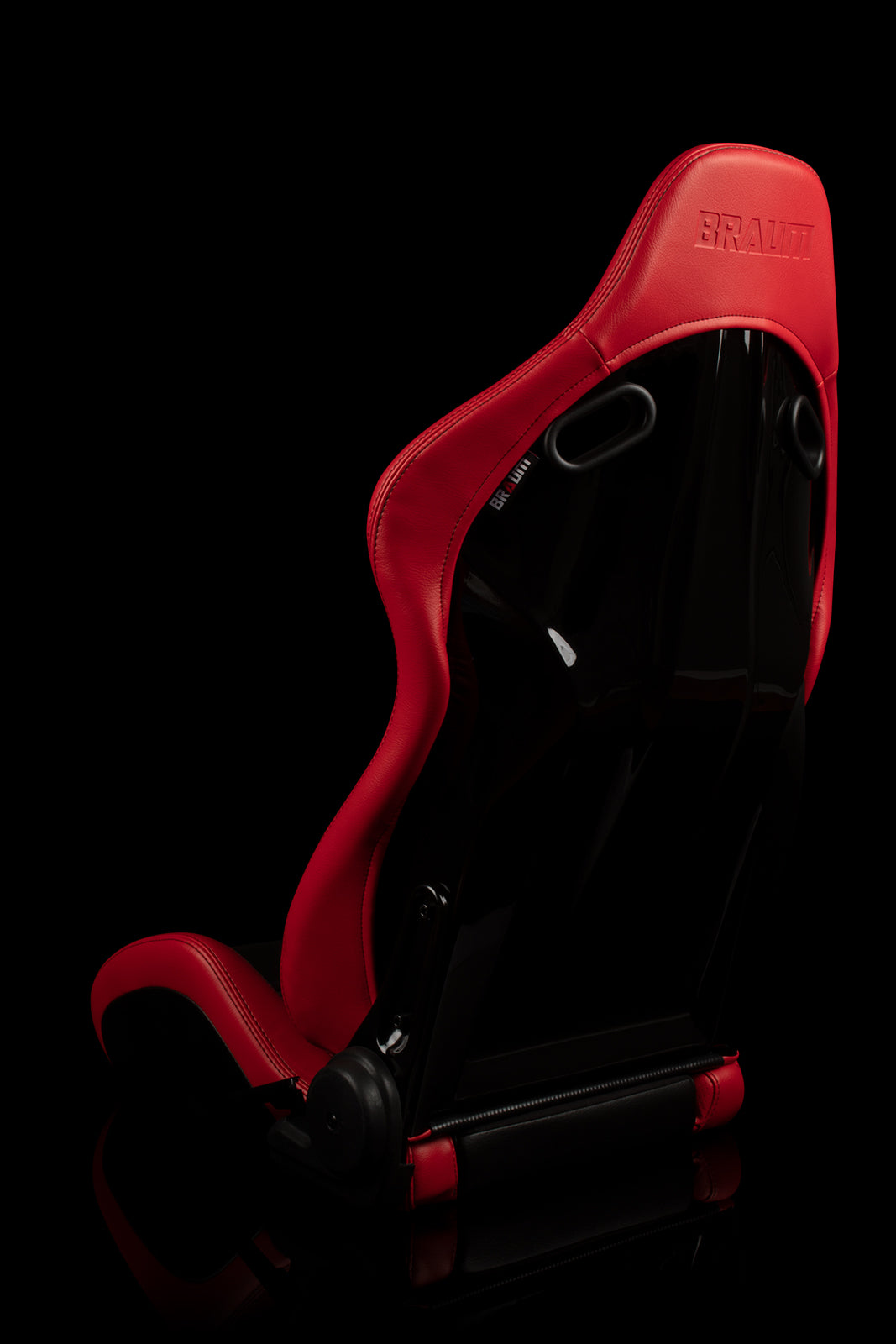 Braum Falcon-S Composite FRP Reclining Seats - Stunning Red with Black Stitching (Pair)
