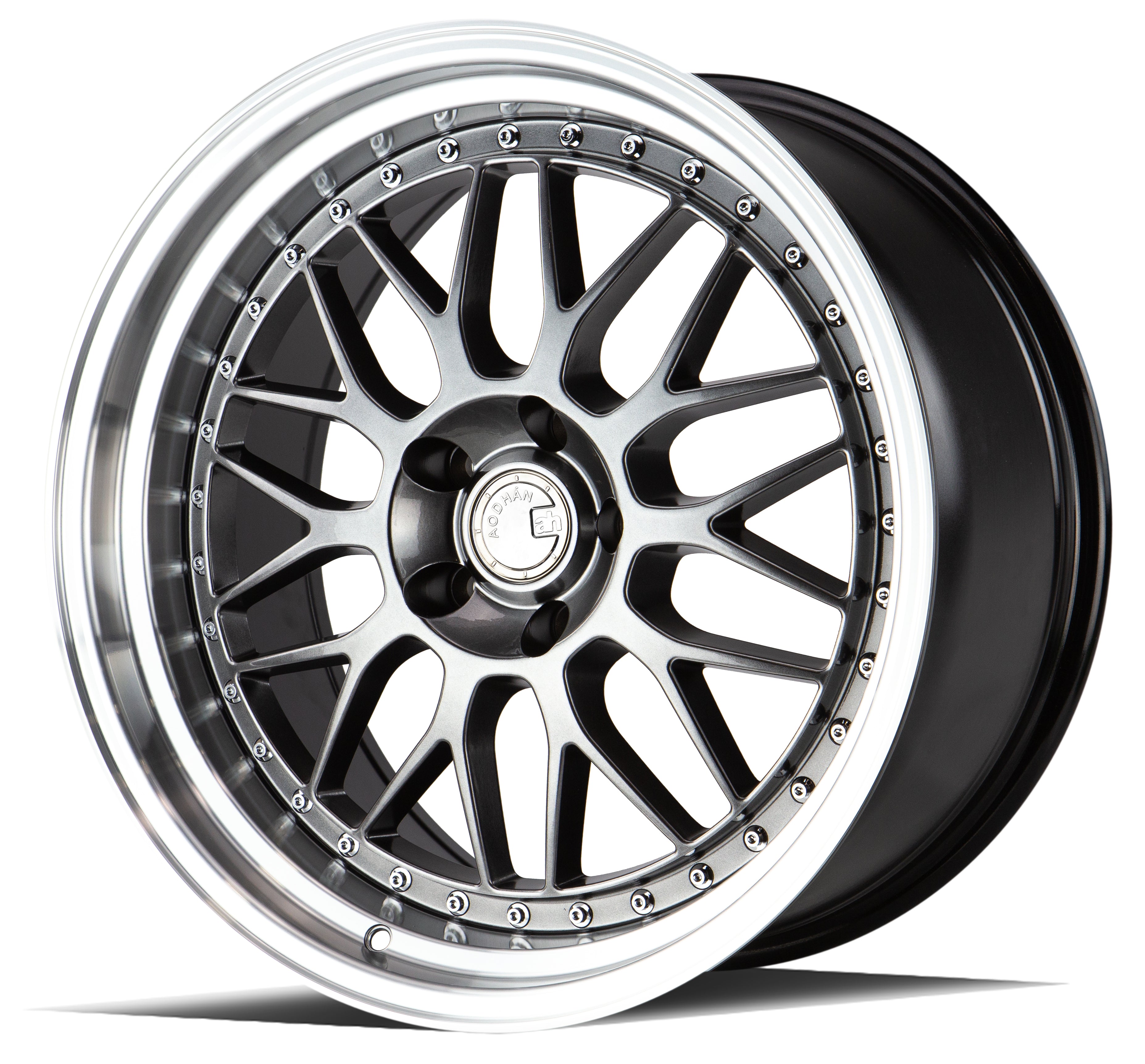 Aodhan AH02 19x9.5 5x114.3 +30 73.1 Hyper Black w/ Machined Lip - Upgrade Your Wheels Now!