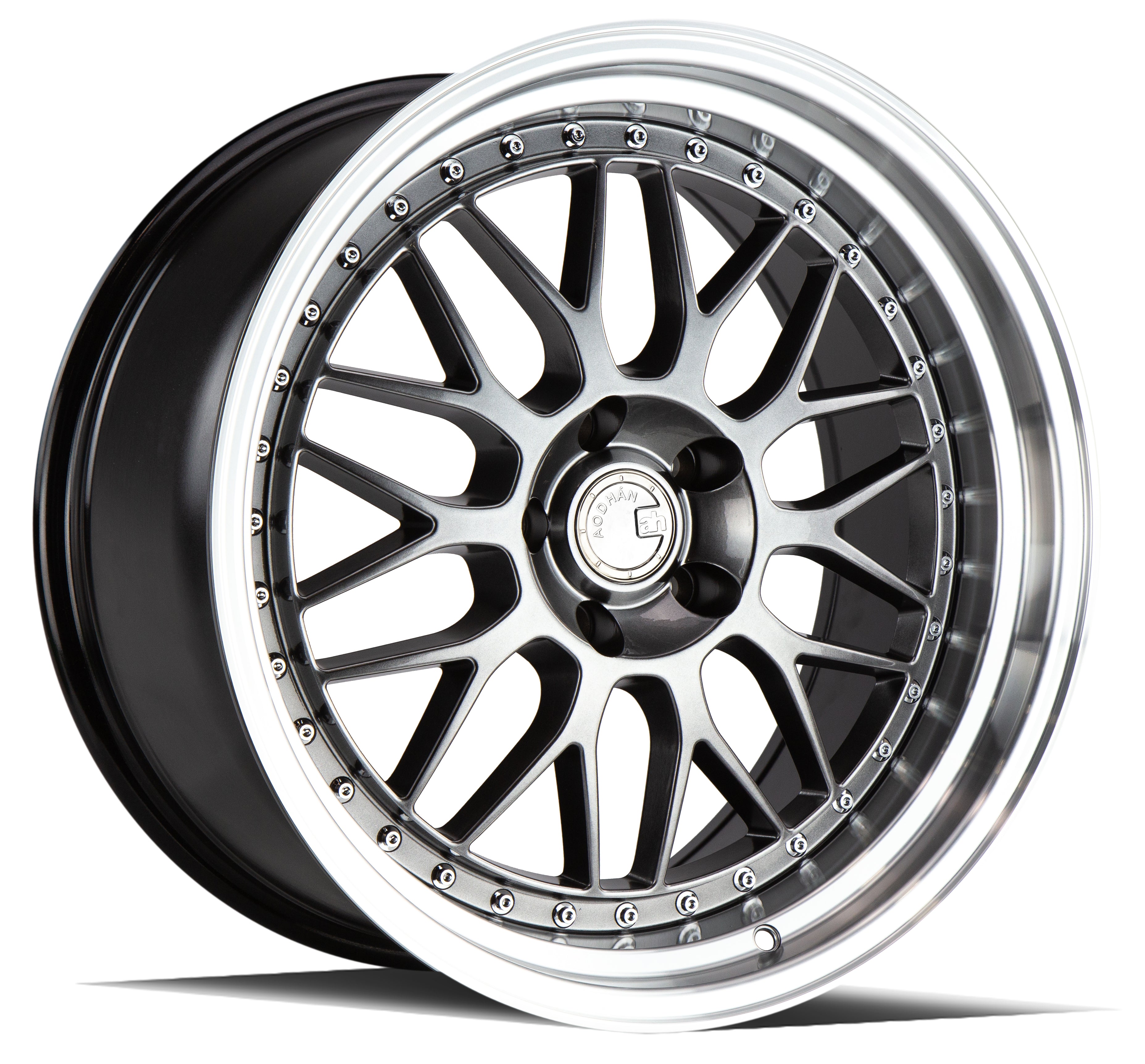 Aodhan AH02 19x9.5 5x114.3 +30 73.1 Hyper Black w/ Machined Lip - Upgrade Your Wheels Now!
