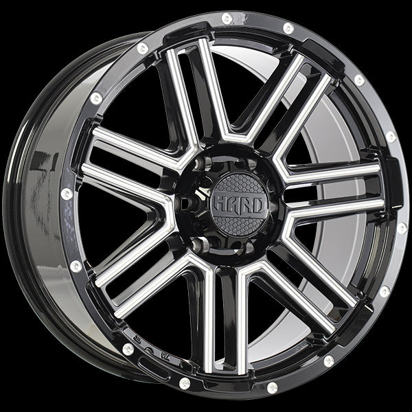 Ruffino HARD MYSTIC Gloss Black - Milled Edge Wheels: Stunning 17x9.0 6x139.7 ET15 108.1