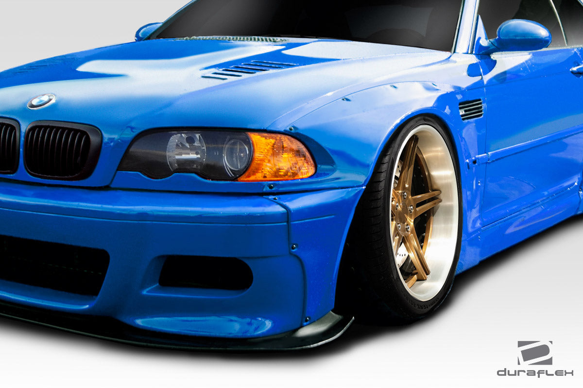 Enhance Your 2001 - 2006 BMW M3 E46 with Duraflex Circuit Front Fender Flares - 4 Piece Set!