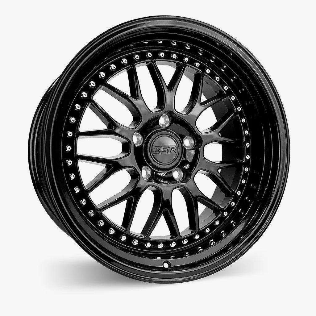 ESR SR01 18x9.5 Gloss Black Wheels - Custom Drill ET22