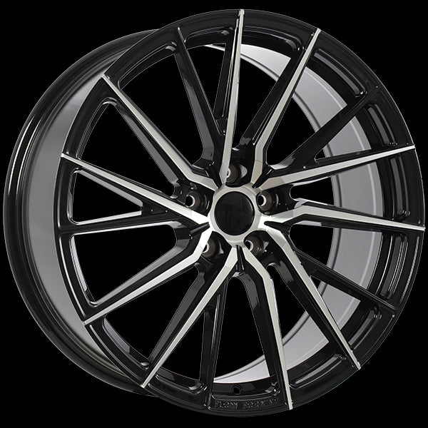Ruffino CENTRAL 20x8.5 Gloss Black Wheels - A Stunning Machined Face Design