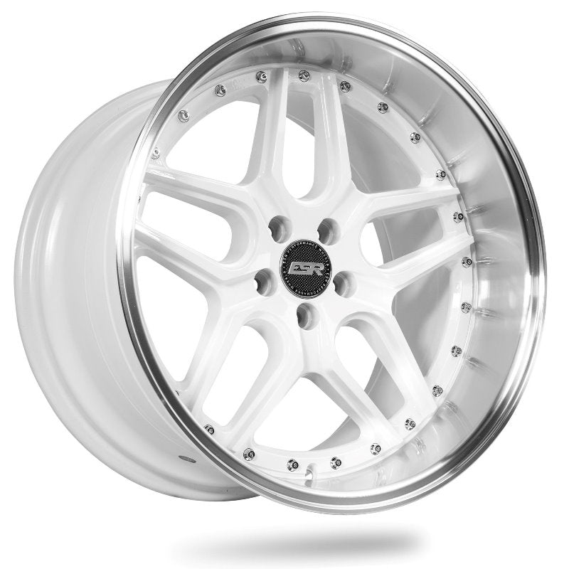ESR CS15 Wheels: Stunning Gloss White & Machined Lip Design!