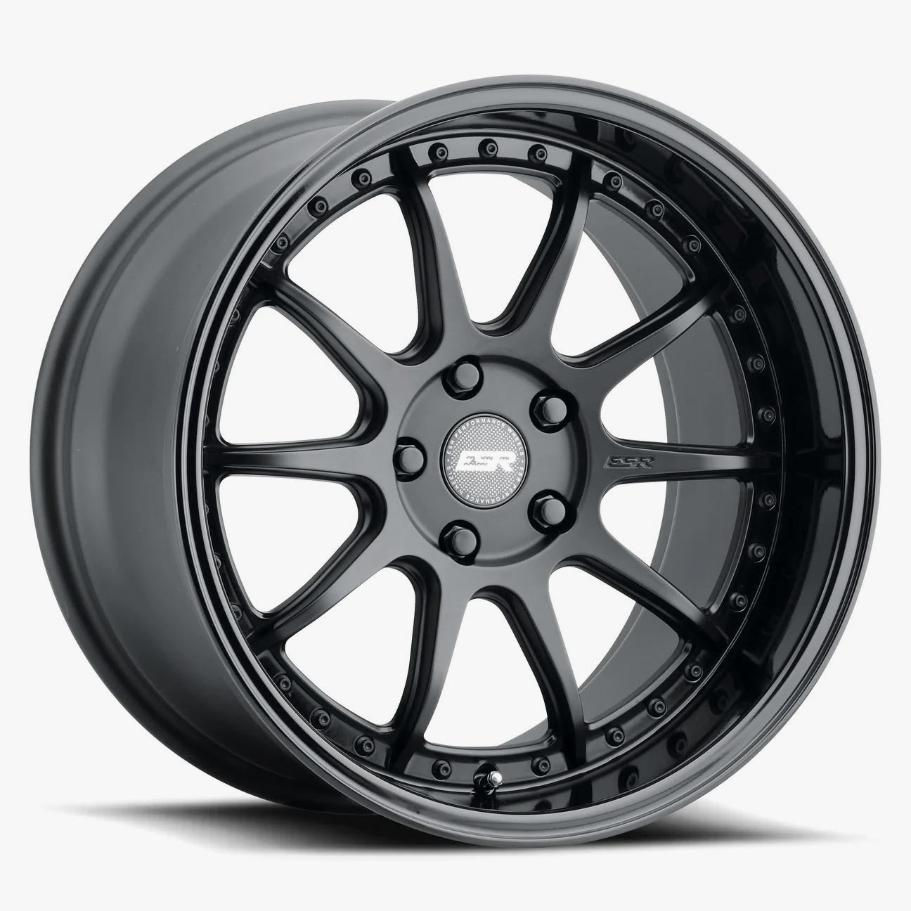 ESR CS12 19x8.5 5x120.6 (Custom Drill) ET30: Stunning Matte Black / Gloss Black Wheels