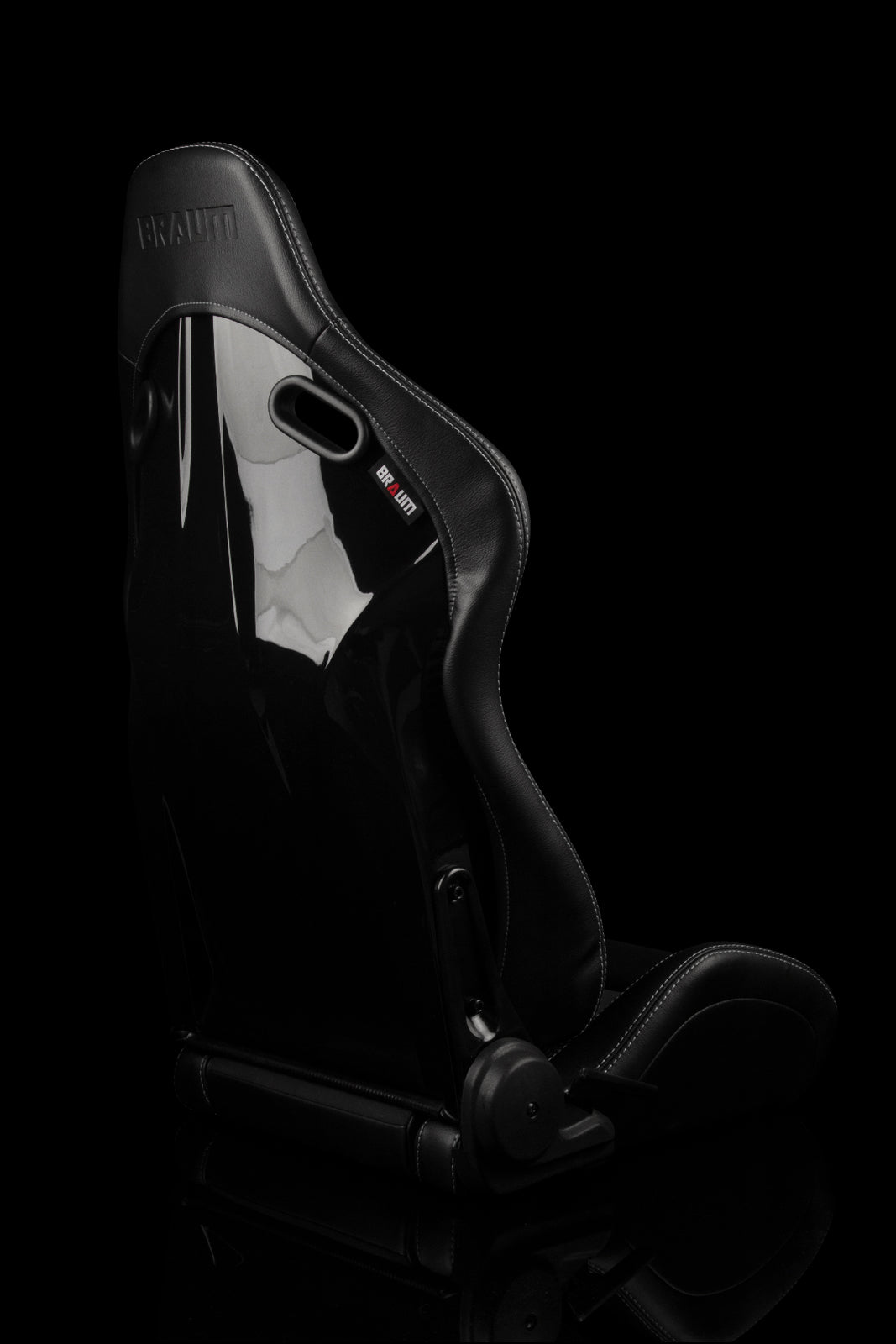 Braum Falcon-S Composite FRP Reclining Seats - White with Black Stitching (Pair) - Elevate Your Ride!
