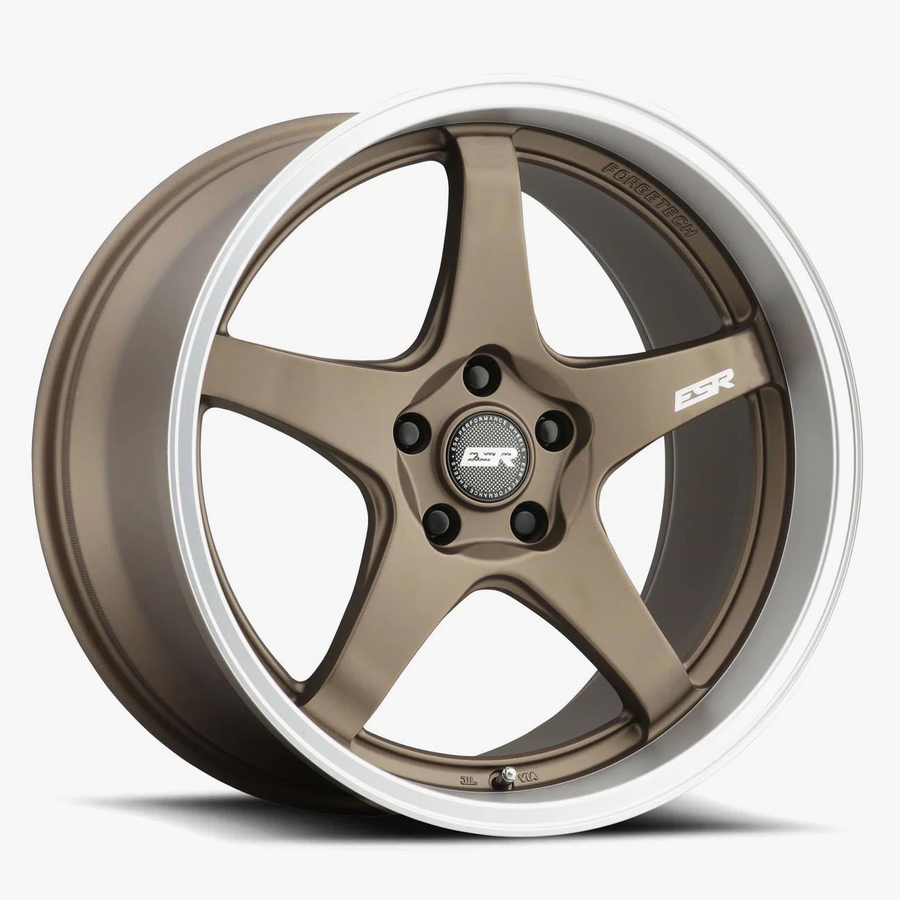 ESR APX5 19x8.5 5x108 Custom Drill ET30 Matte Bronze Machined Lip Wheels - Stunning & Customizable!