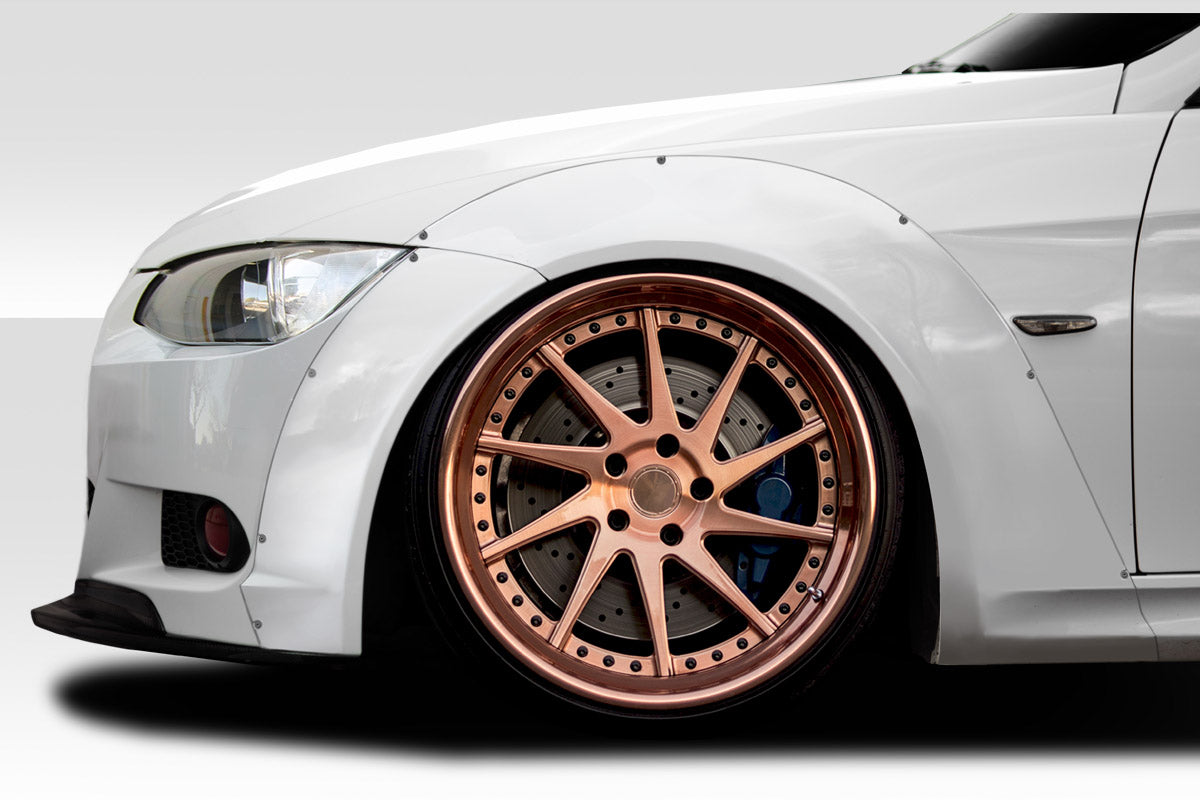 Revamp Your 2007 - 2013 BMW 3 Series E92/E93! Duraflex Circuit Wide Body Front Fender Flares (+65mm) - 4 Piece Set (Excl. M3)