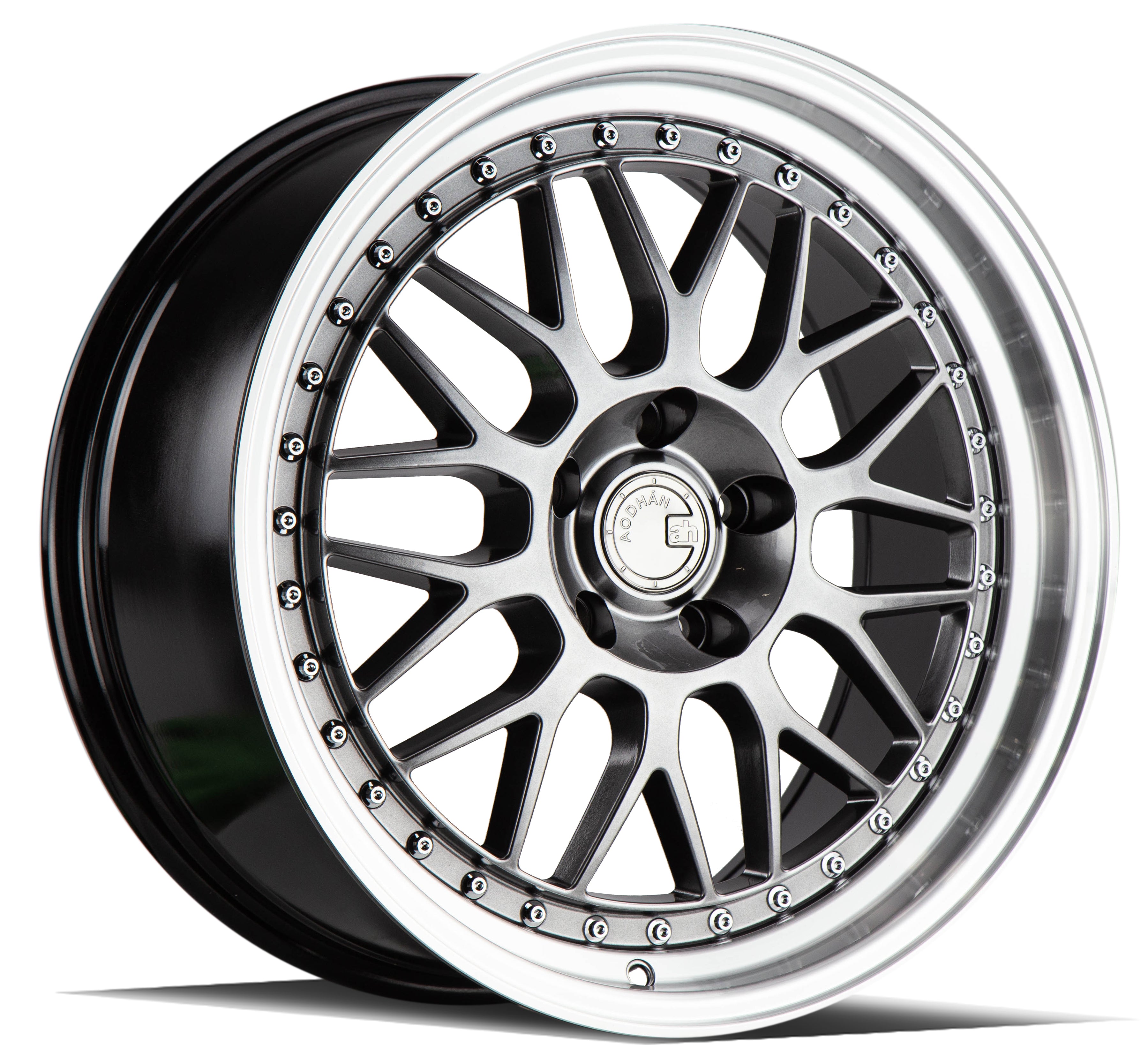 Aodhan AH02 Wheels - 18x8.5 5x100 +35 73.1 Hyper Black with Machined Lip - Upgrade Your Ride Now!