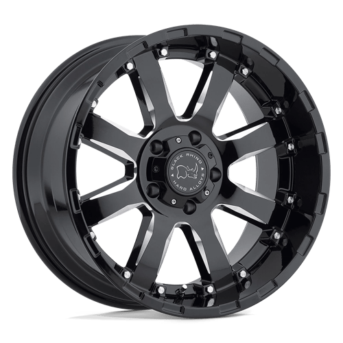 Black Rhino SIERRA Gloss Black Wheels - Stunning 17X9 with Milled Spokes!