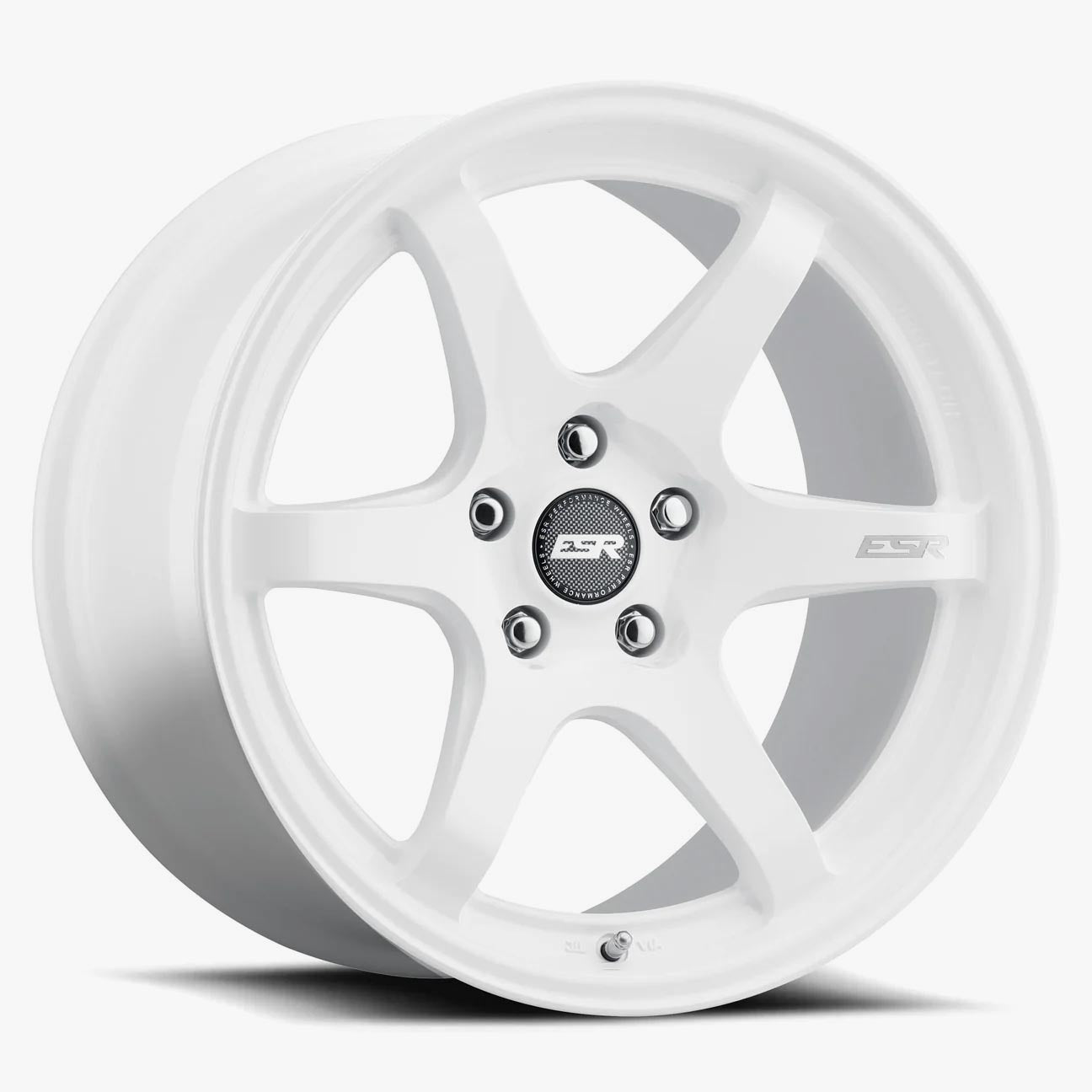 ESR AP6 Gloss White Wheels - 18x9.5, 5x120.6 (Custom Drill), ET35 - A Must - Have for Car Enthusiasts!