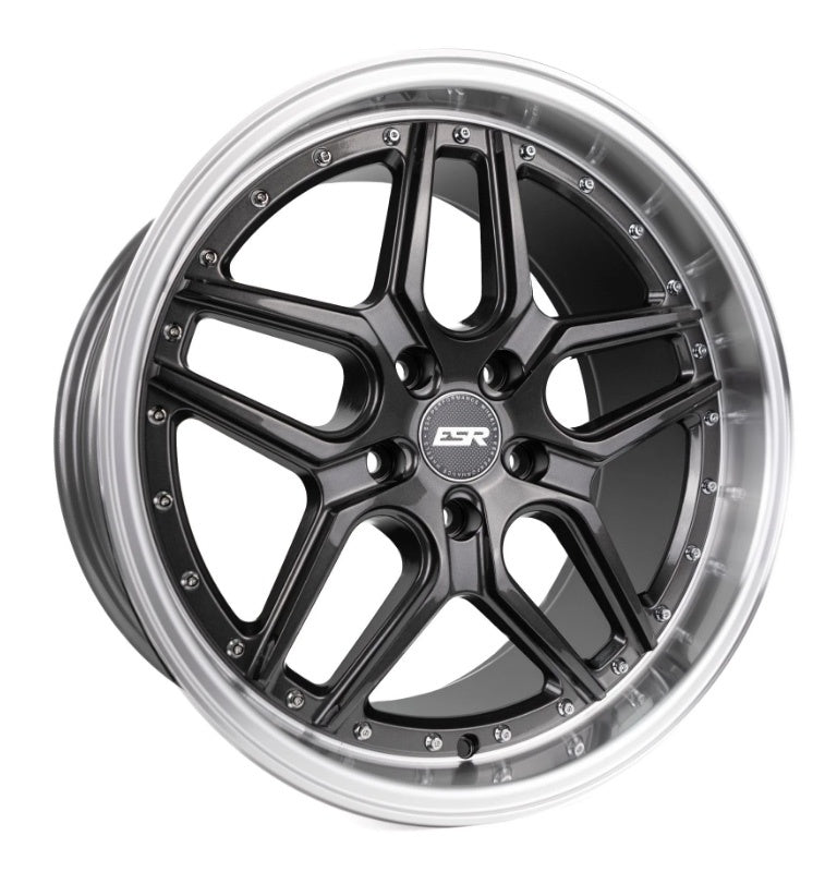 ESR CS15 Wheels - Gloss Graphite with Machined Lip, 18x9.5, 5x100 ET22 - A Stunning Upgrade!
