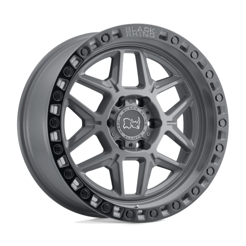 Black Rhino KELSO 18X9 6X139.7 ET-12 112.1 Battleship Gray with Black Ring - Stunning Wheels for Your Ride