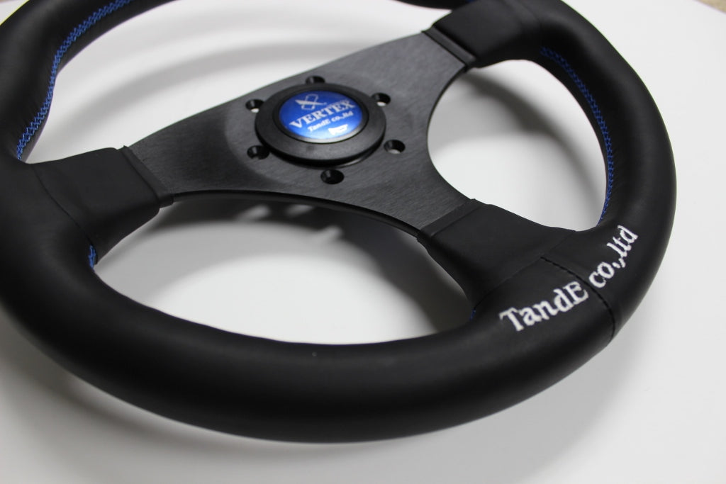 VERTEX 325MM Blue Flat Steering Wheel - A Stunning Upgrade!