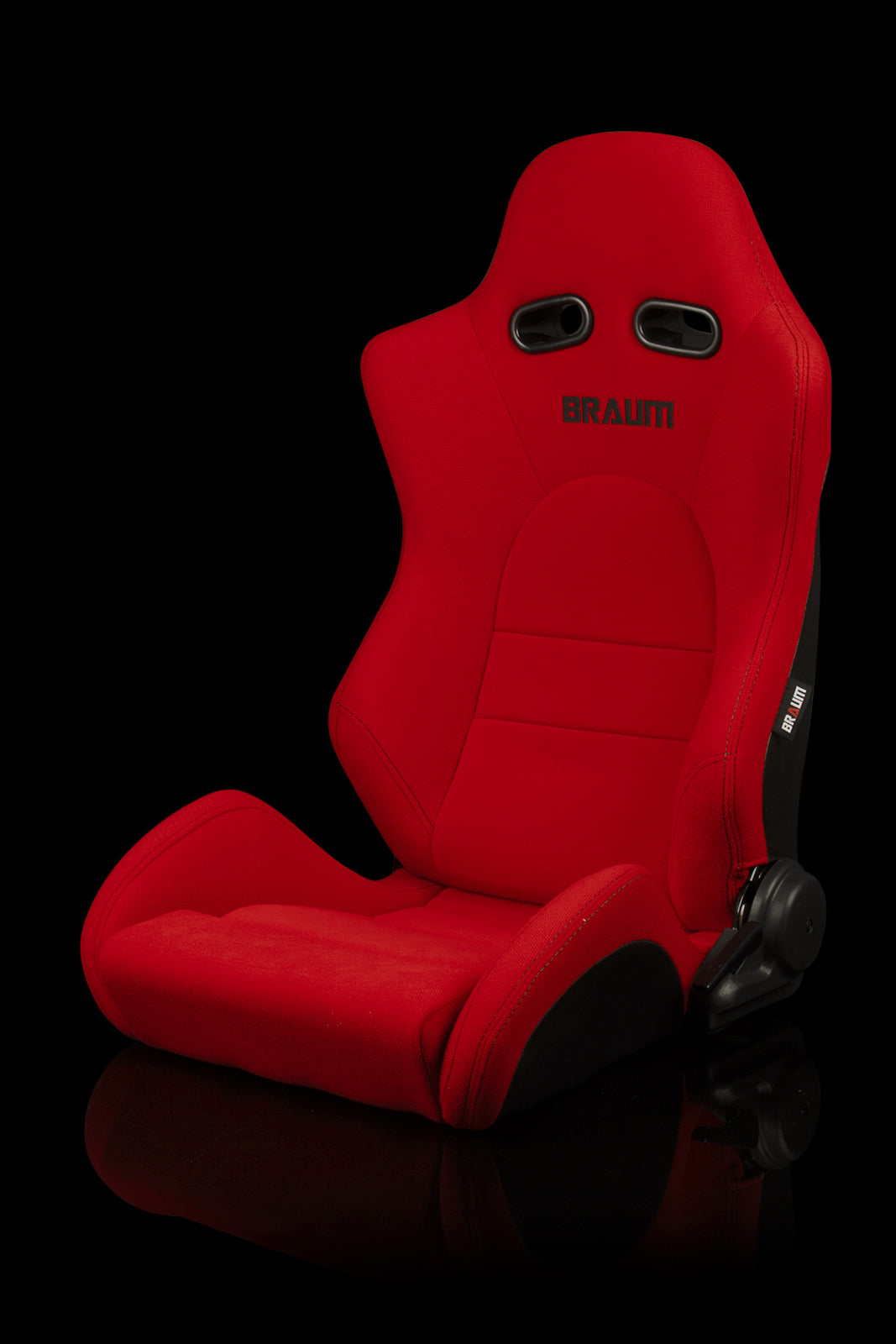 Braum Advan Series Sport Seats - Stunning Red Jacquard with Black Stitching (Pair) - Upgrade Your Ride Now!