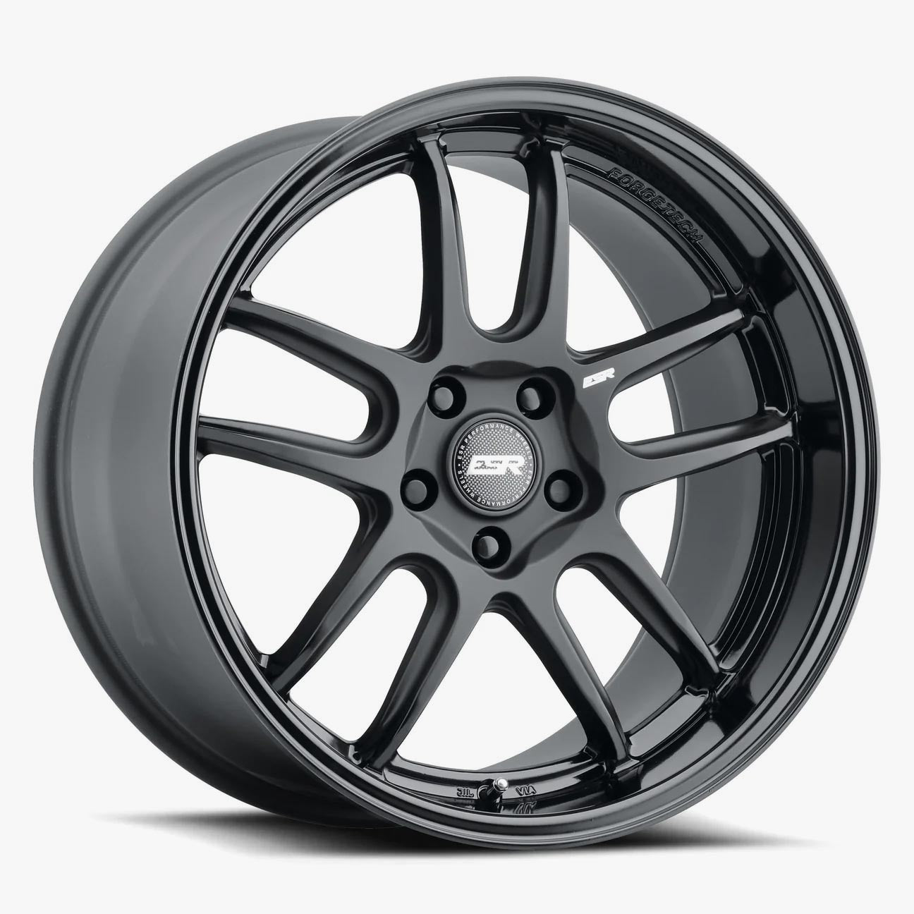 ESR AP8 19x9.5 5x120 (Custom Drill) ET35 - Stunning Matte Black / Gloss Black Wheels