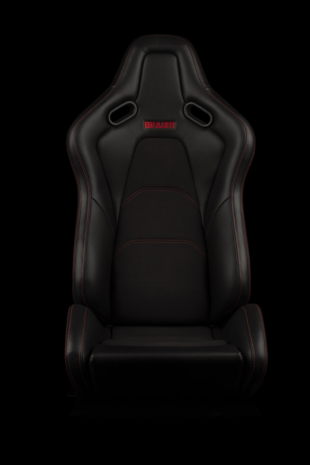 Braum Falcon-S Composite FRP Reclining Seats - Black with Red Stitching (Pair) - Enhance Your Ride Now!