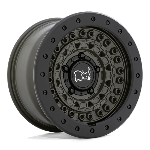 Black Rhino BARRICADE 18X9 6X120 ET10 67.06 Olive Drab Green With Black Rock Guard - Unleash Your Adventure!