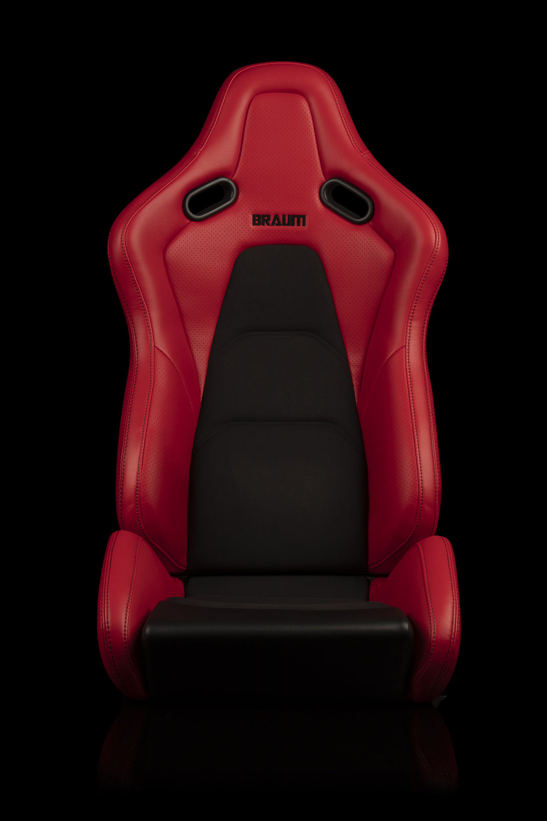 Braum Falcon-S Composite FRP Reclining Seats - Stunning Red with Black Stitching (Pair)