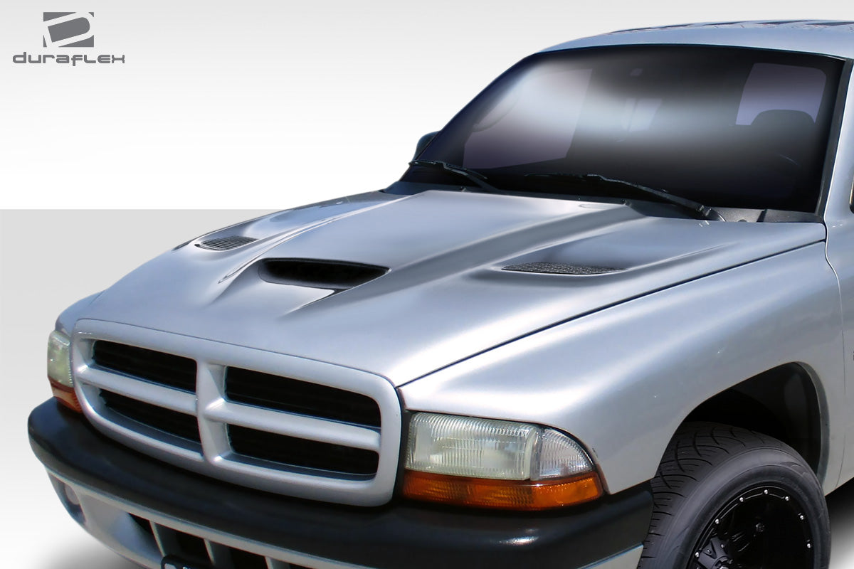 Get the Stunning Hellcat Look! 1997 - 2004 Dodge Dakota & 1998 - 2003 Durango Duraflex One - Piece Hood