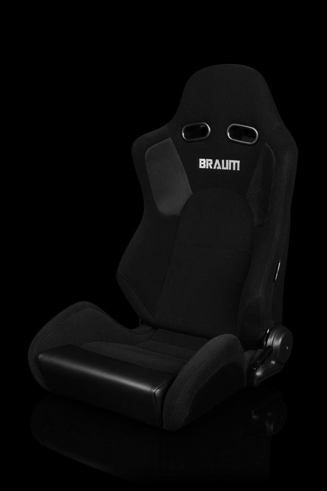 Braum Advan Series Sport Seats - Pair of Black Jacquard with Black Alcantara Insert